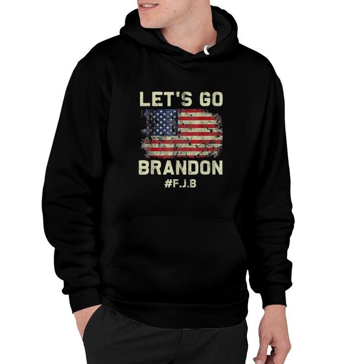 Lets Go Brandon Lets Go Brandon Vintage Us Flag  Hoodie