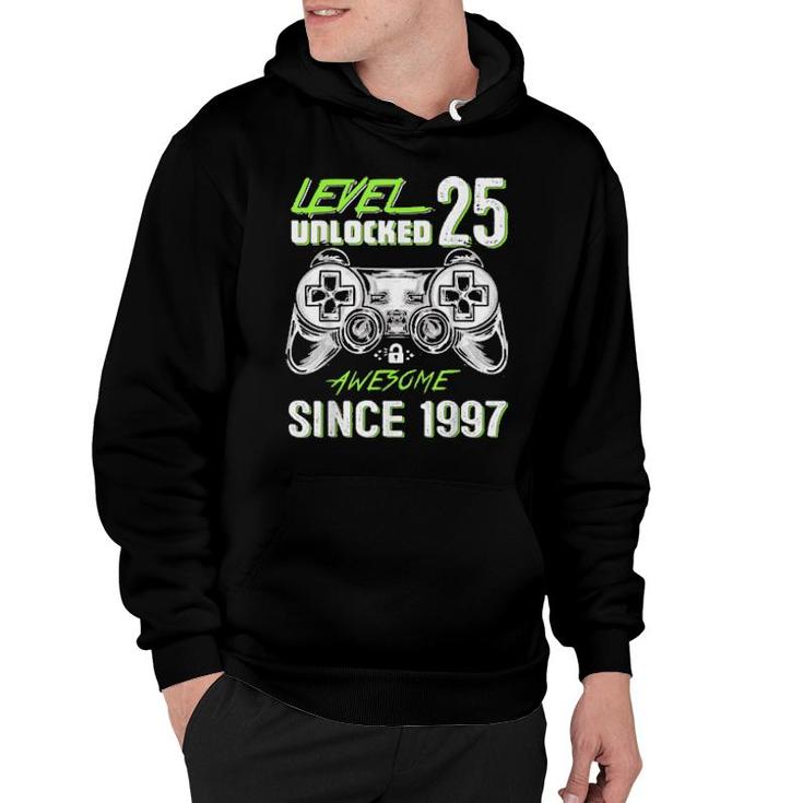 Level 25 Unlocked Video Gamer 25 Years Old 25 Birthday  Hoodie