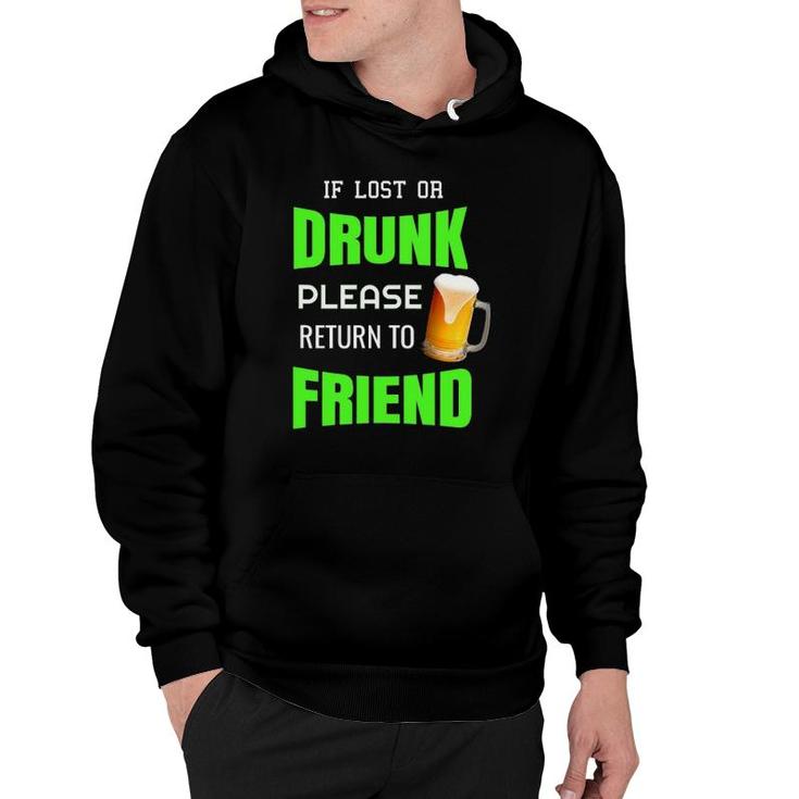 Lost Or Drunk Friend Beer Funny Best Buddies Bar Couple Hoodie