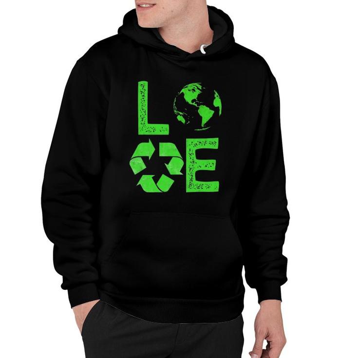 Love Earth Day 90S Planet Vintage Recycling Kids Or Teacher Hoodie
