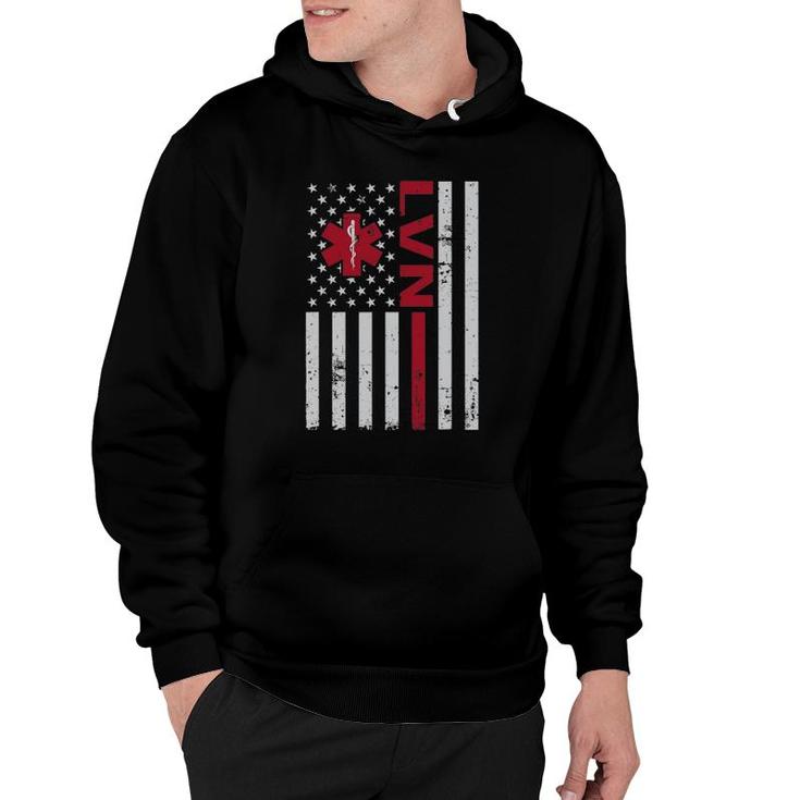 Lvn Licensed Vocational Nurse Usa Flag Hoodie
