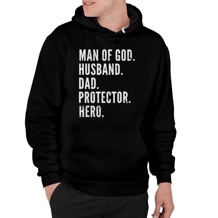 Man Of God Husband Dad Protector Hero Hoodie