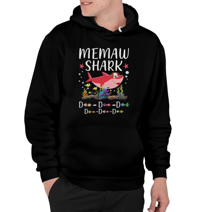 Memaw Shark , Funny Mother's Day Floral Gift Hoodie