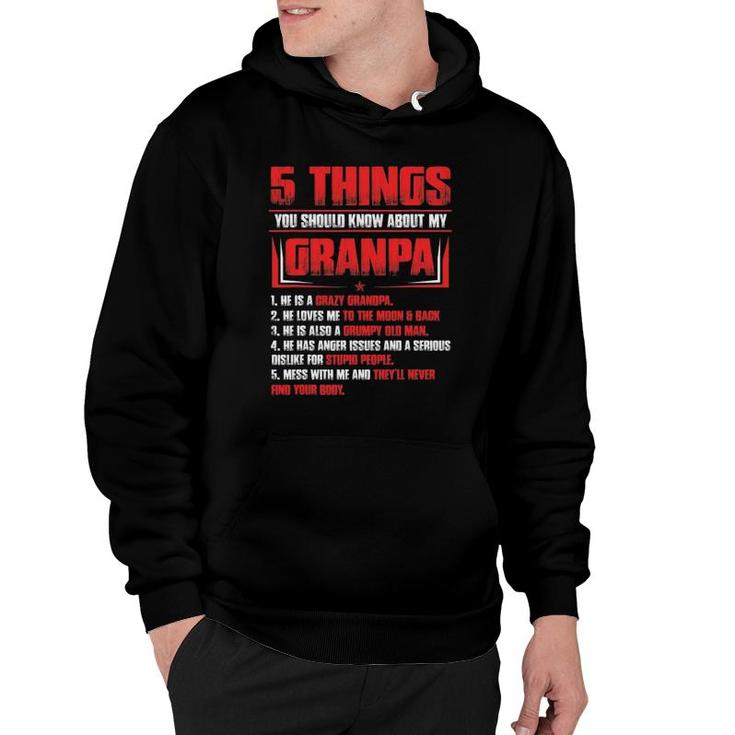 Mens 5 Things You Should Know About My Grandpa Father's Day Gift Hoodie