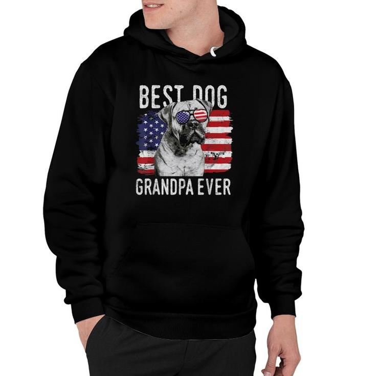 Mens American Flag Best Dog Grandpa Ever Mastiff Usa Hoodie