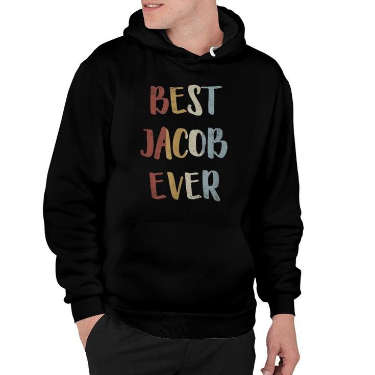 Mens Best Jacob Ever Retro Vintage First Name Gift Hoodie