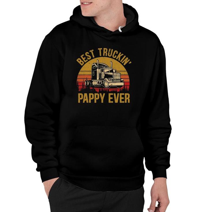 Mens Best Truckin Pappy Ever Big Rig Trucker Father's Day Hoodie