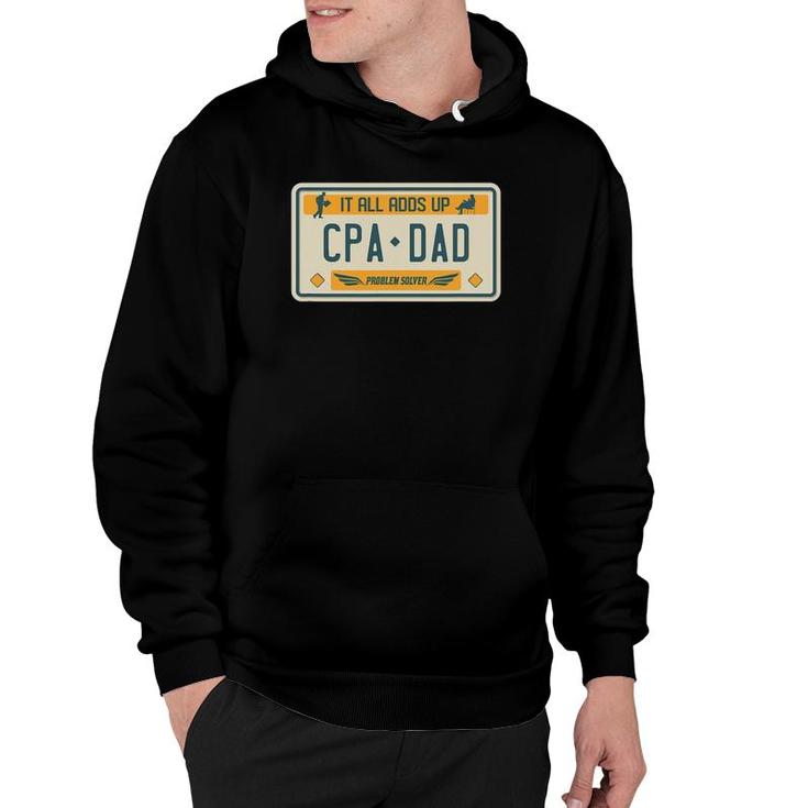 Mens Cpa Dad Funny Accountant Accounting License Place Hoodie