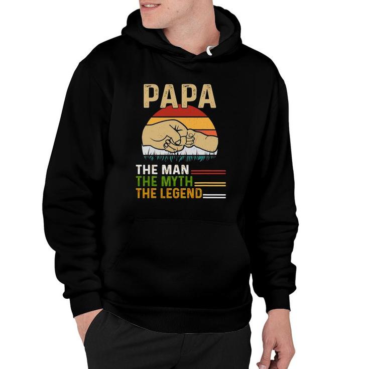 Mens Dad For Father's Day Man-Myth The Legend Funny Papa Hoodie