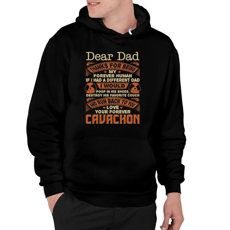 Mens Dear Dad Love Your Forever Cavachon Gift Hoodie