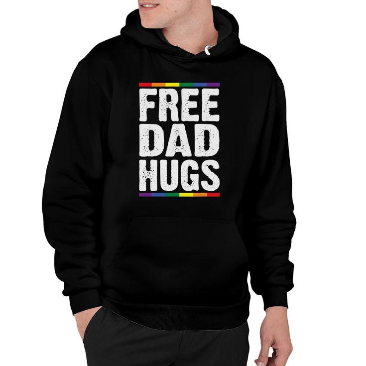 Mens Free Dad Hugs Lgbt Supports Happy Pride Month Hoodie