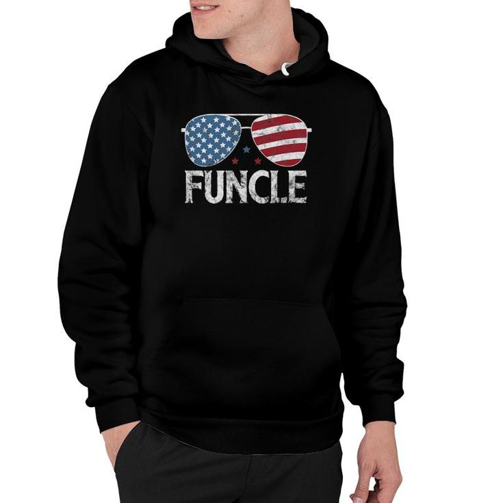 Mens Funcle Sunglasses Usa American Flag 4Th Of July Uncle Hoodie