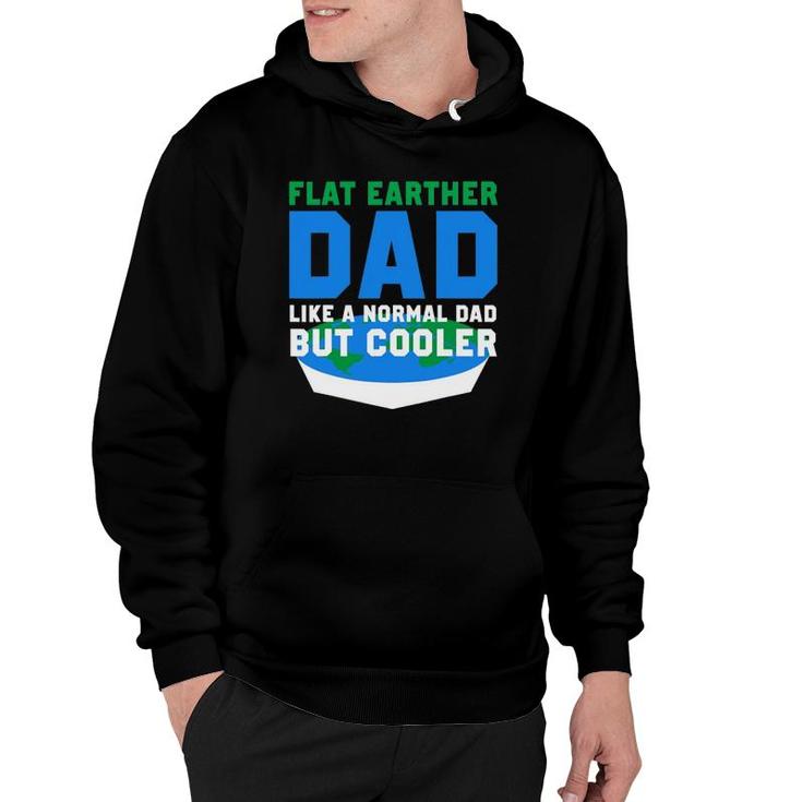 Mens Funny Flat Earther Dad Hoodie