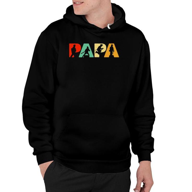 Mens Funny Papa Firefighter Father's Day Gift For Dad Hoodie