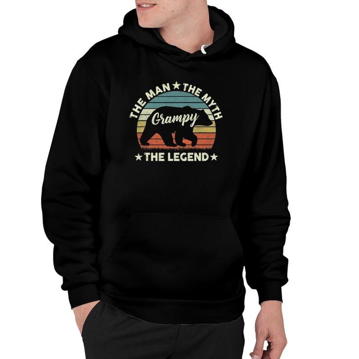 Mens Grampy Bear  Gift For Father's Day The Man Myth Legend Hoodie