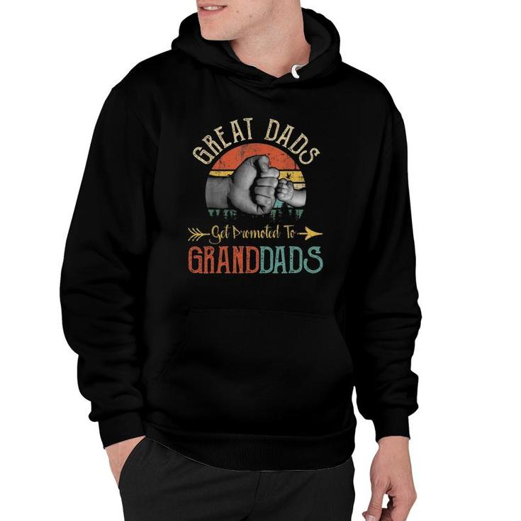 Mens Great Dads Get Promoted To Granddads Funny Fathers Day Hoodie