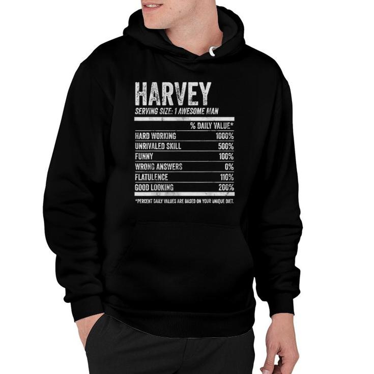 Mens Harvey Nutrition Personalized Name  Name Facts  Hoodie