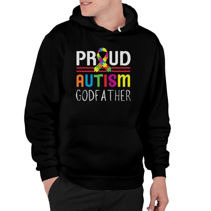 Mens Mens Proud Godfather Uncle Friend Brother Autism Awareness Hoodie