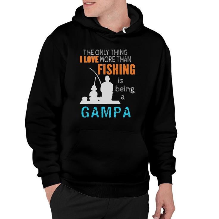 Mens More Than Love Fishing Gampa Special Grandpa Hoodie