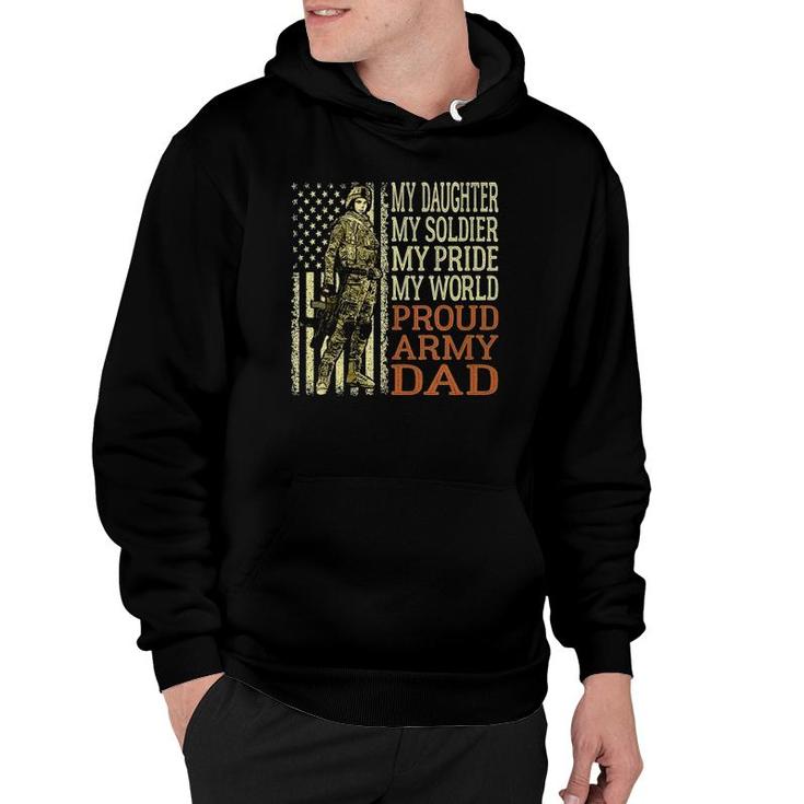 Mens My Daughter My Soldier Hero Proud Army Dad Military Father  Hoodie