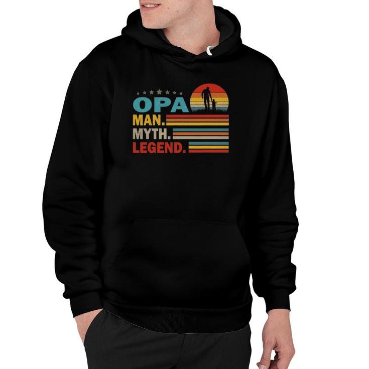 Mens Opa Man Myth Vintage Opa Legend Father's Day Gift Hoodie
