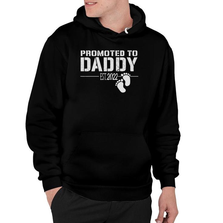Mens Promoted To Daddy 2022 Funny Gift For New Dad First Time Dad Hoodie