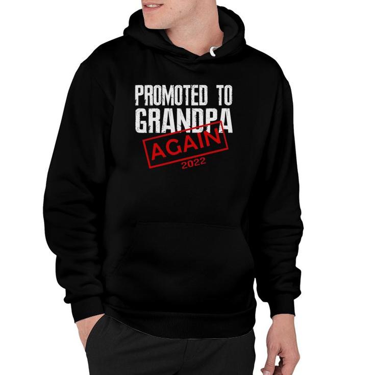 Mens Promoted To Grandpa Again Est 2022 Pregnancy Hoodie