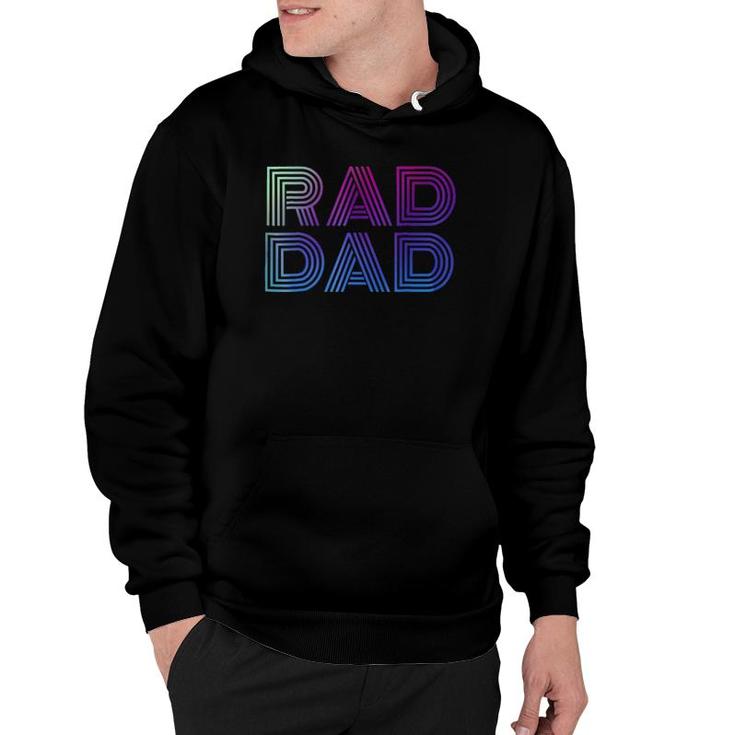 Mens Rad Dad 1980'S Retro Father's Day Hoodie