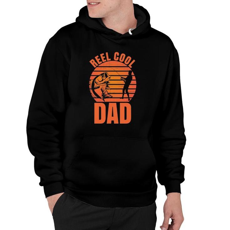 Mens Reel Cool Dad Fisherman Daddy Father's Day Fishing Hoodie