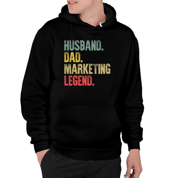 Mens Vintage Gift Husband Dad Marketing Legend Retro Hoodie