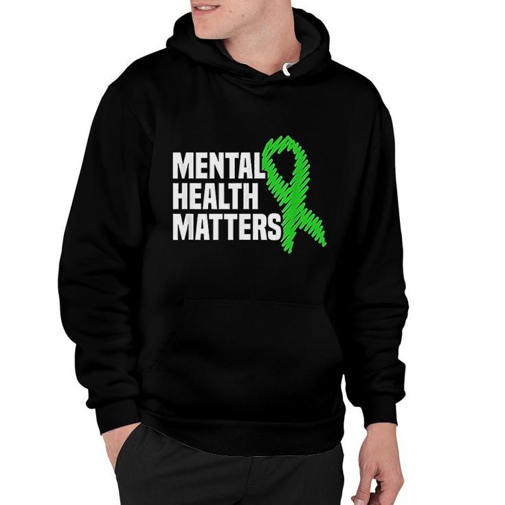 Mental Health Matters Green Ribbon Hoodie