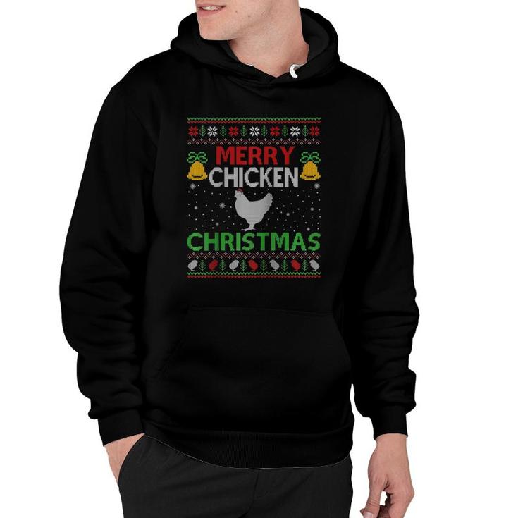 Merry Chicken Christmas Gift Ugly Chicken Christmas Raglan Baseball Tee Hoodie