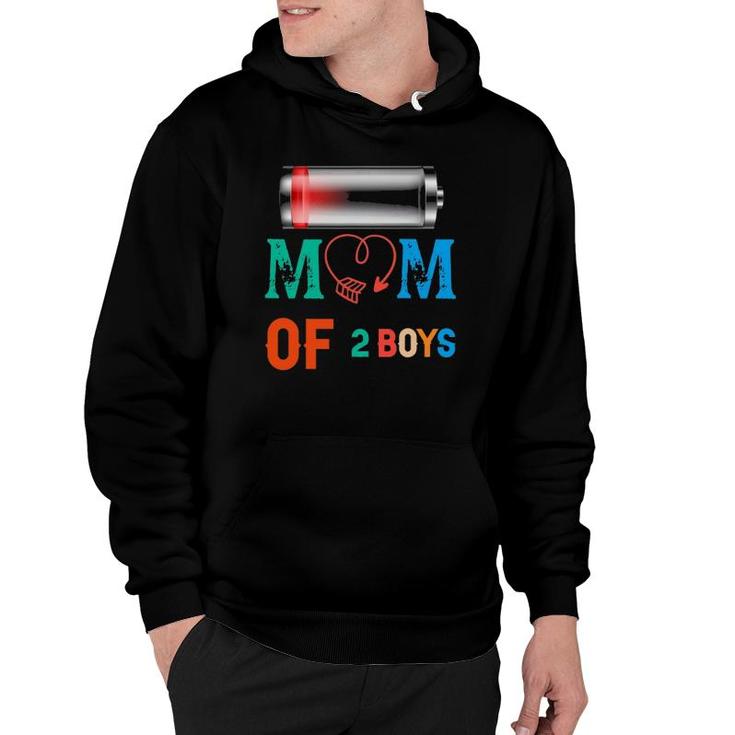 Mom Of 2 Boys Gift From Son Mothers Day Birthday Hoodie