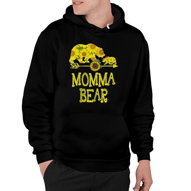Momma Bear Sunflower Matching Family Mother Father Hoodie