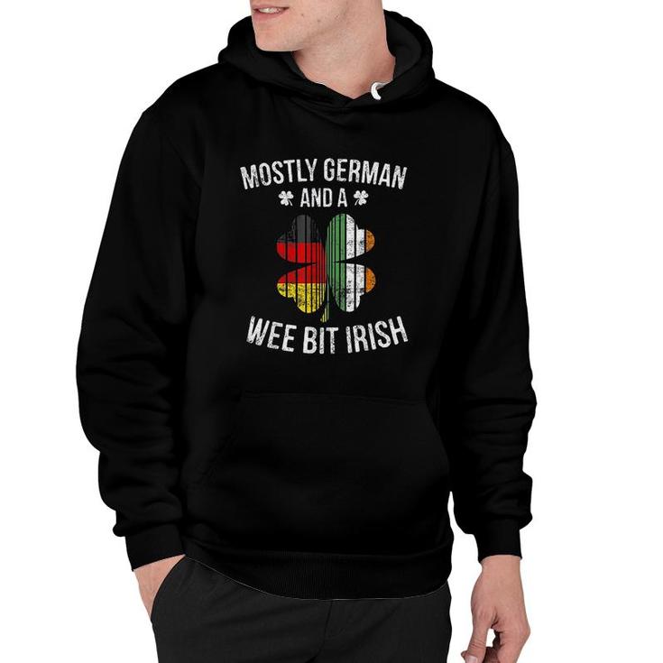 Mostly German Wee Bit Irish  Funny Germany Patrick Day Gifts Hoodie