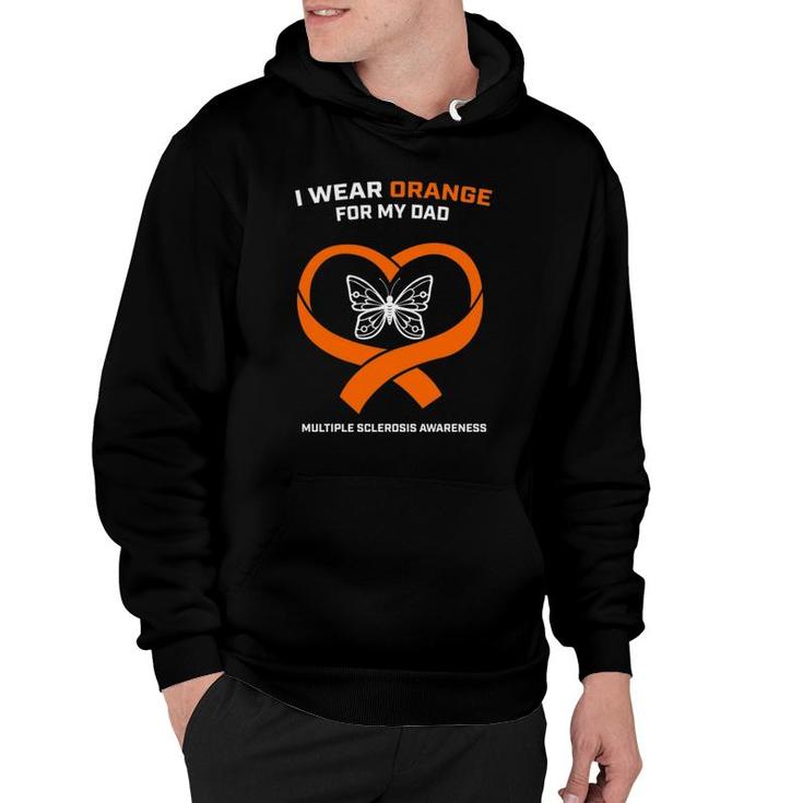 Ms Gifts Butterfly Father Dad Multiple Sclerosis Awareness  Hoodie