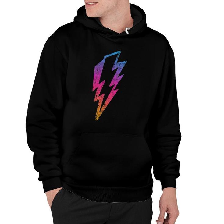 Multicolor Lightnings Powerful Distressed Bolts Unisex Hoodie