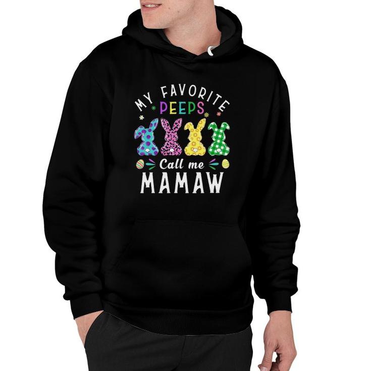 My Favorite Peeps Call Me Mamaw Easter Bunny Egg Leopard Hoodie