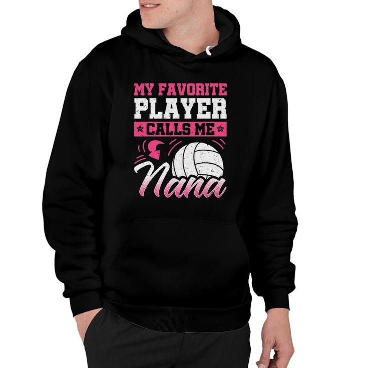 Nana Volleyball Fan Player Grandmother Team Sport Spiker Hoodie