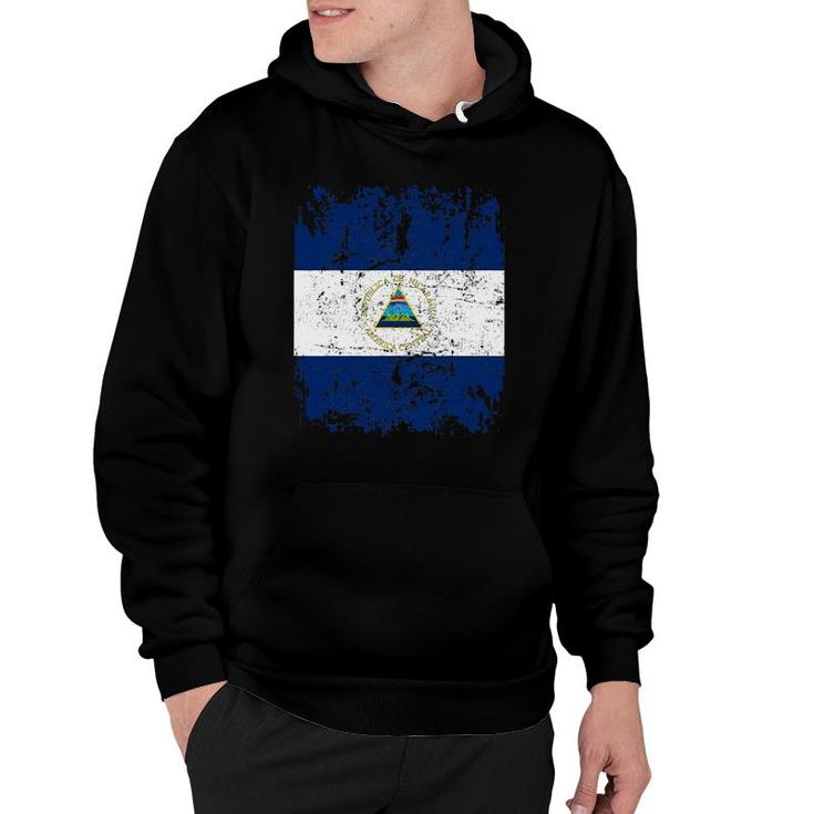 Nicaragua Flag Vintage Men Women Kids Nicaragua Hoodie