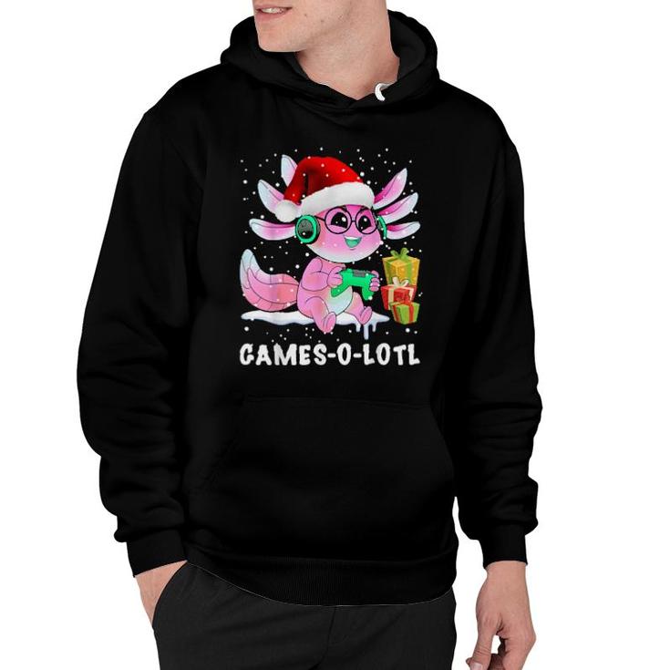 Niedliches Axolotl Gamesolotl Spielvideospiel Weihnachtsliebhaber  Hoodie
