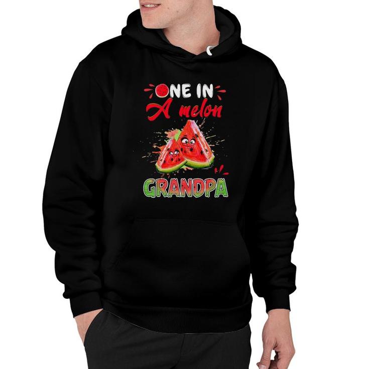 One In A Melon Grandpa Funny Family Matching Tee Watermelon Hoodie