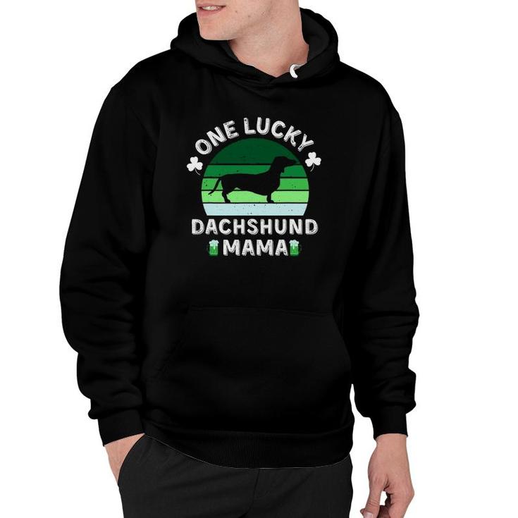 One Lucky Dachshund Mama Funny St Patrick's Day Women Hoodie