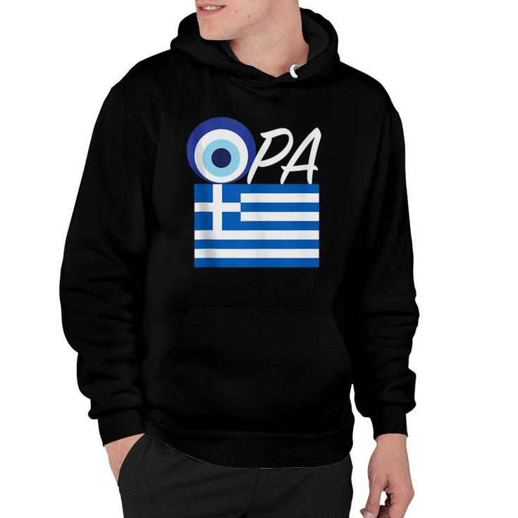 Opa Greek Pride Souvenir Gift Greece Flag Evil Eye Hoodie