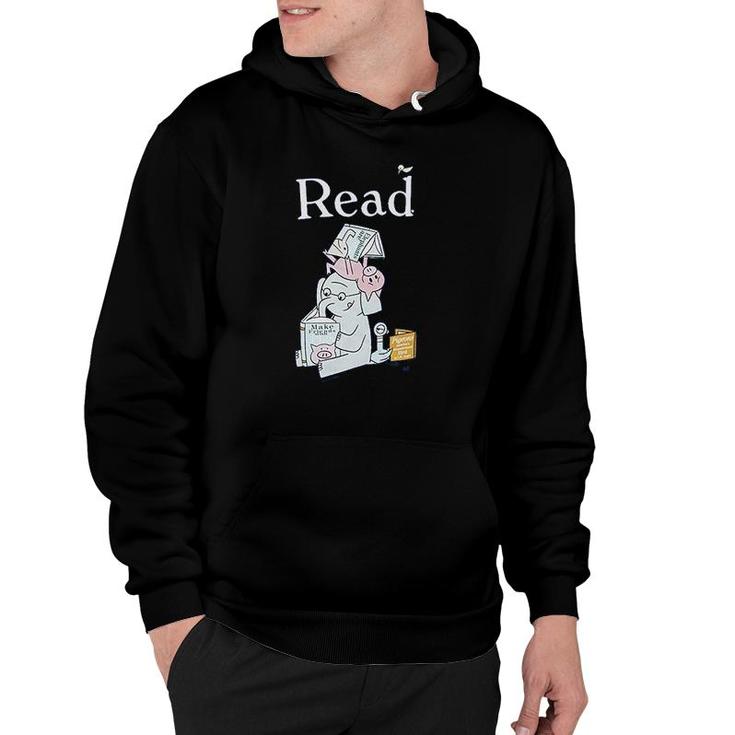 Out Of Print Womens Classic Childrens Book Themed Scoop Read Elephant Hoodie