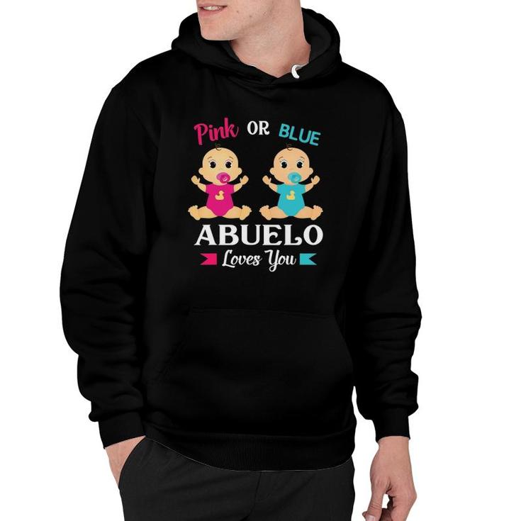 Pink Or Blue Abuelo Loves You Grandpa Grandfather Hoodie