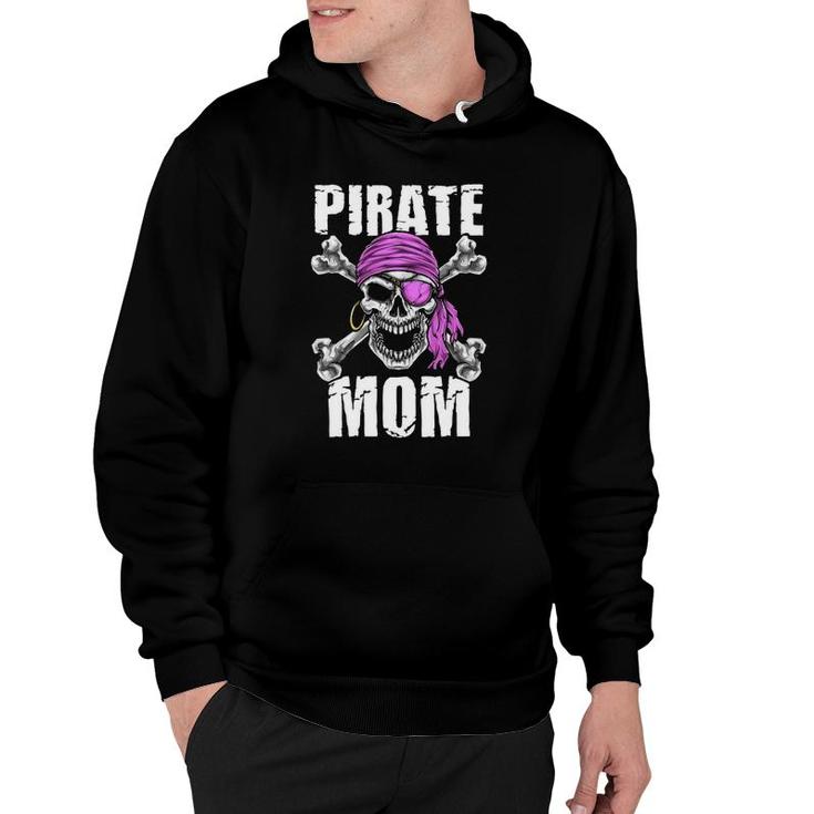 Pirate Mom Mother Matching Family Pirate Themed Party Hoodie | Mazezy