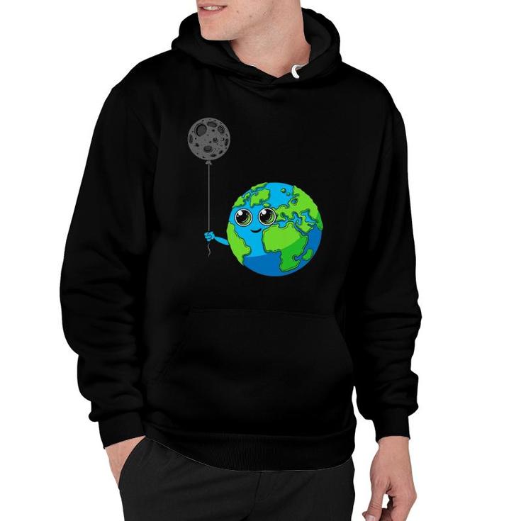 Planet Earth Galaxy Moon Balloon Astronomy Space Hoodie