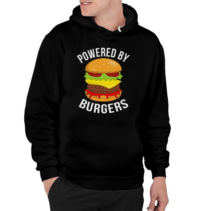 Powered By Burgers Cheeseburger Hamburger Lover Graphic Hoodie