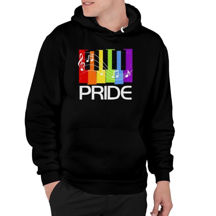 Pride  Lgbt Rainbow Gay Lesbian Piano Hoodie